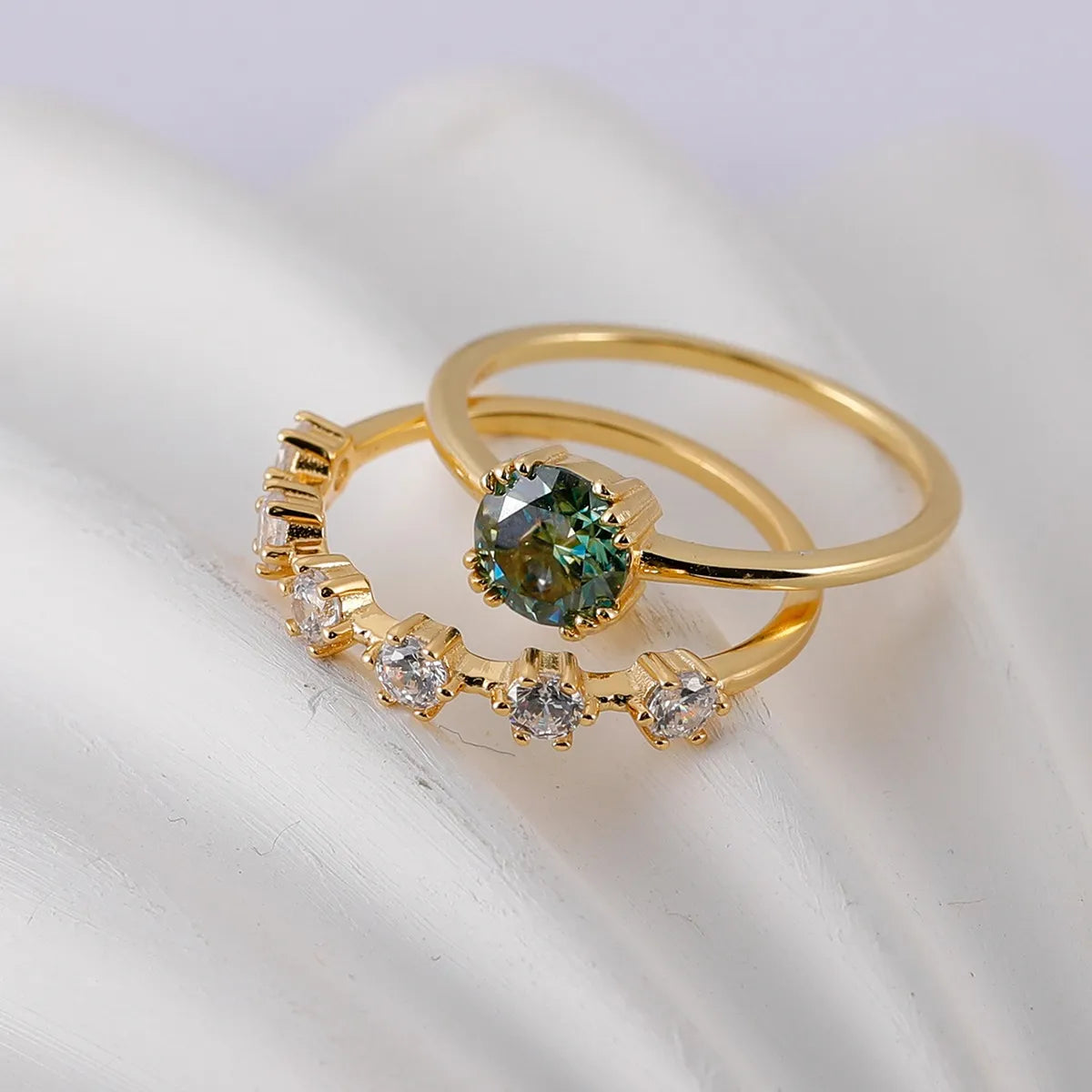 1 Carat Moissanite 925 Sterling Silver 2pcs Ring Set-rings-Trendsi-[option4]-[option5]-[option6]-[option7]-[option8]-Shop-Boutique-Clothing-for-Women-Online