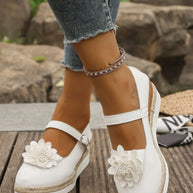Flower Embellished Mary Jane Loafers-loafers-Trendsi-White-36-[option4]-[option5]-[option6]-[option7]-[option8]-Shop-Boutique-Clothing-for-Women-Online