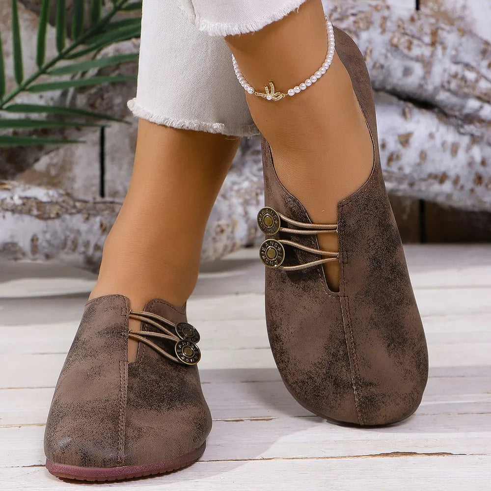 Round Toe Flat Slip-Ons-135 Flats-Trendsi-Brown-36(US5)-[option4]-[option5]-[option6]-[option7]-[option8]-Shop-Boutique-Clothing-for-Women-Online