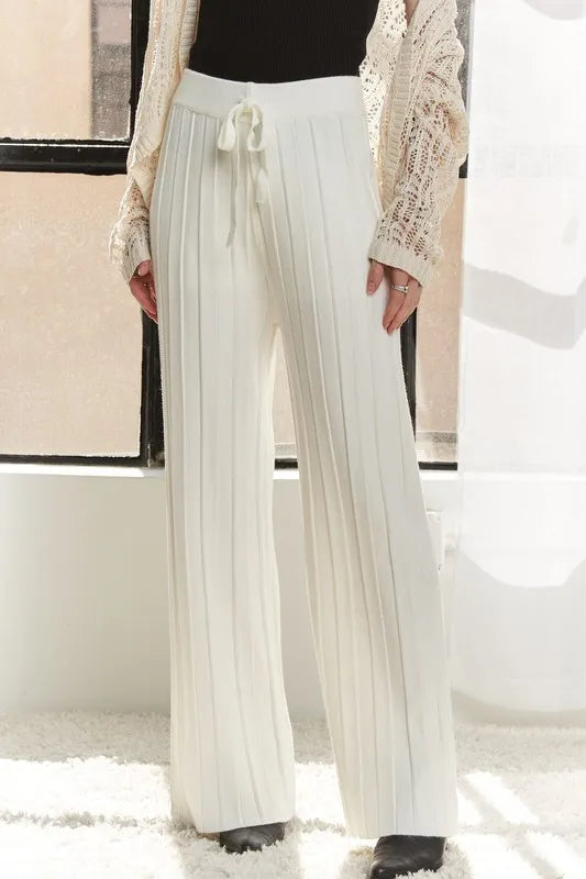 ADORA Tied Wide Leg Knit Pants-Pants-Trendsi-[option4]-[option5]-[option6]-[option7]-[option8]-Shop-Boutique-Clothing-for-Women-Online
