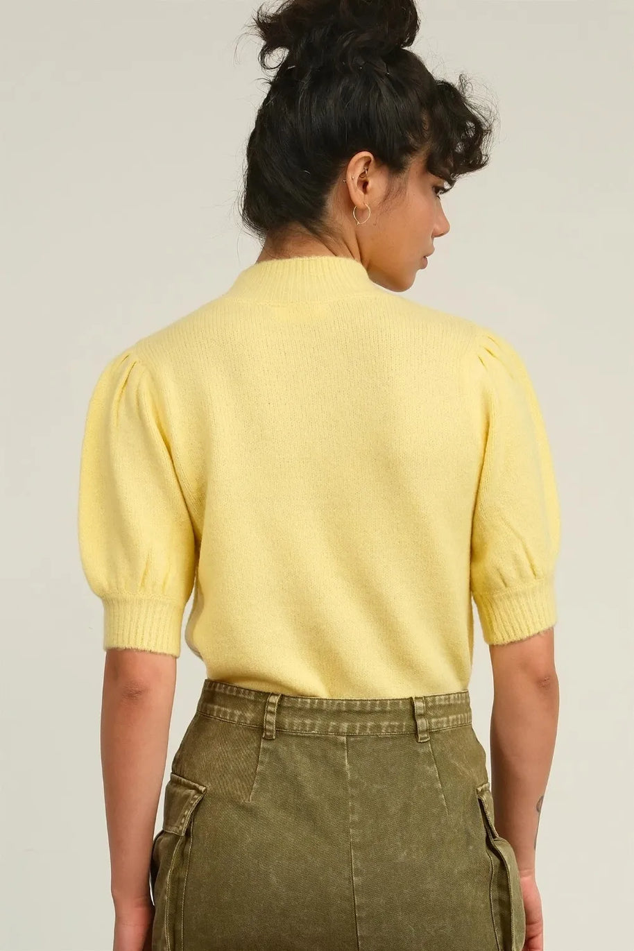 HYFVE Mock Neck Puff Sleeve Sweater-Sweater-Trendsi-[option4]-[option5]-[option6]-[option7]-[option8]-Shop-Boutique-Clothing-for-Women-Online