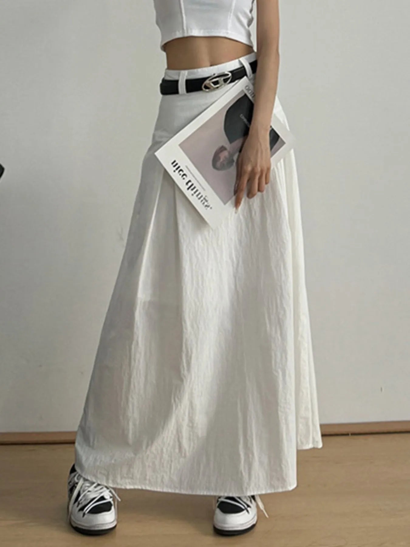High Waist A-Line Maxi Skirt-Skirts-Trendsi-[option4]-[option5]-[option6]-[option7]-[option8]-Shop-Boutique-Clothing-for-Women-Online