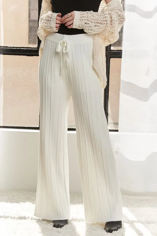 ADORA Tied Wide Leg Knit Pants-Pants-Trendsi-[option4]-[option5]-[option6]-[option7]-[option8]-Shop-Boutique-Clothing-for-Women-Online