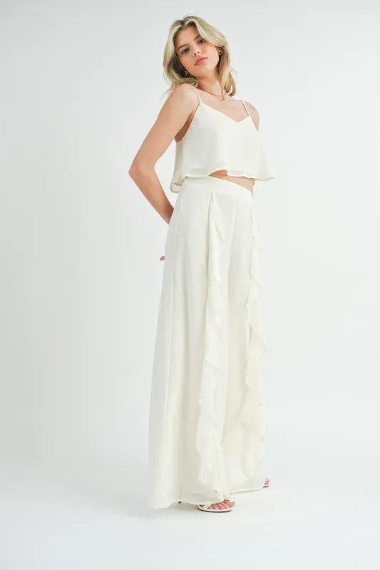 MABLE Crop Cami and Ruffled Wide Leg Pants Set-Sets-Trendsi-[option4]-[option5]-[option6]-[option7]-[option8]-Shop-Boutique-Clothing-for-Women-Online