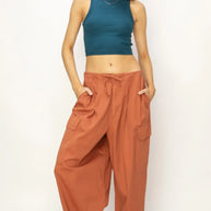 HYFVE Drawstring Cargo Wide Leg Pants-Pants-Trendsi-BAKED GLAY-S-[option4]-[option5]-[option6]-[option7]-[option8]-Shop-Boutique-Clothing-for-Women-Online