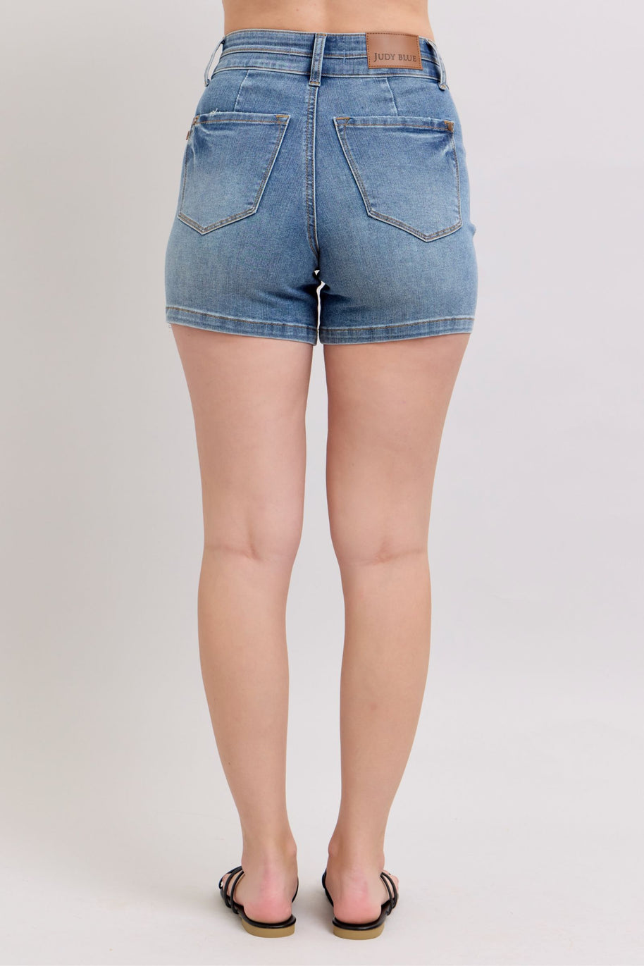 Judy Blue High Rise Tummy Control Denim Shorts-Trendsi-[option4]-[option5]-[option6]-[option7]-[option8]-Shop-Boutique-Clothing-for-Women-Online
