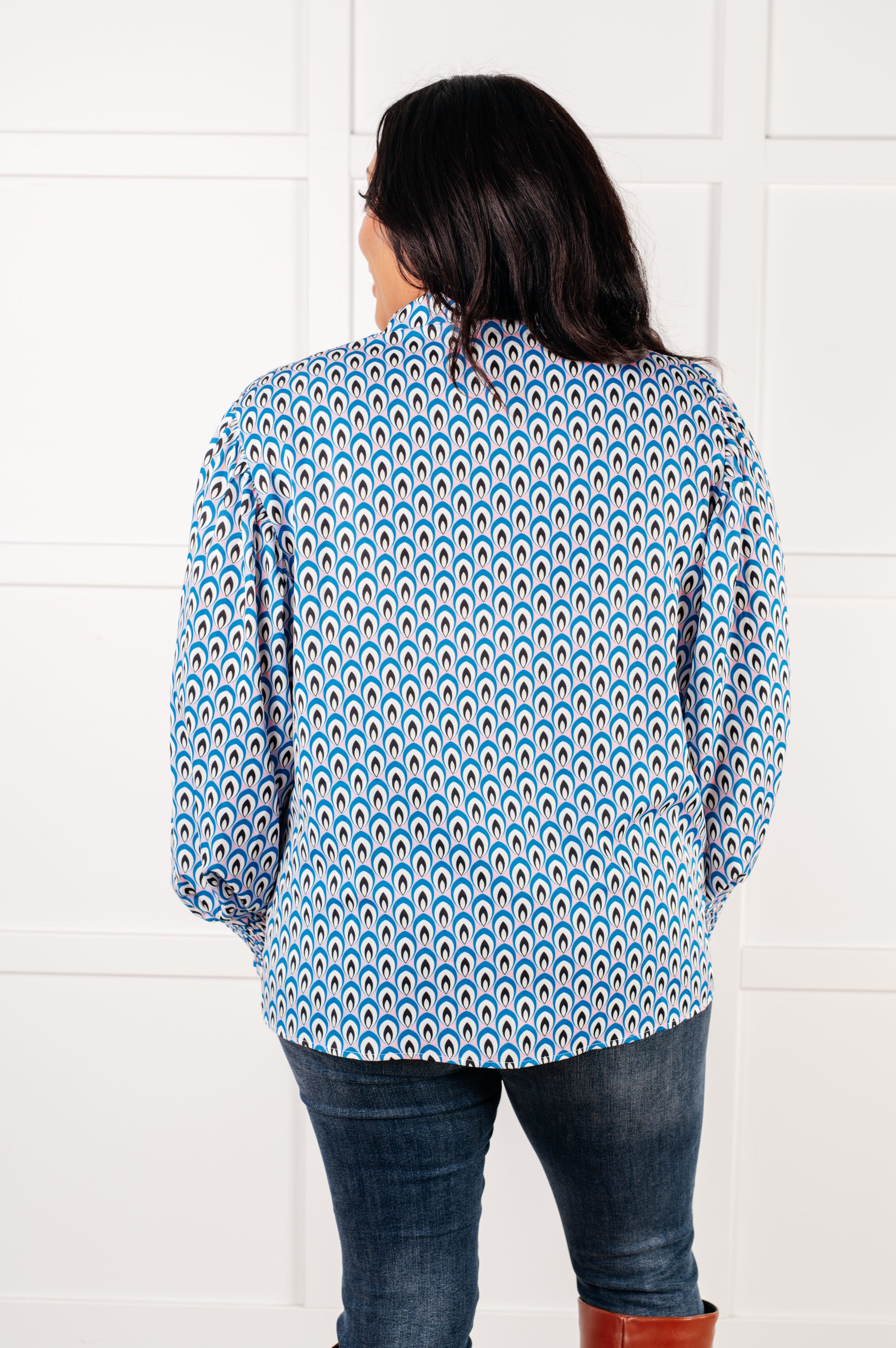 Skies Above Patterned Button Up Shirt-Tops-Ave Shops-[option4]-[option5]-[option6]-[option7]-[option8]-Shop-Boutique-Clothing-for-Women-Online