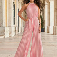 Cutout Tied Pleated Sleeveless Jumpsuit-Sets-Trendsi-Blush Pink-S-[option4]-[option5]-[option6]-[option7]-[option8]-Shop-Boutique-Clothing-for-Women-Online