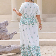 Plus Size Printed Lace Detail Short Sleeve Top and Skirt Set-Dresses-Trendsi-[option4]-[option5]-[option6]-[option7]-[option8]-Shop-Boutique-Clothing-for-Women-Online