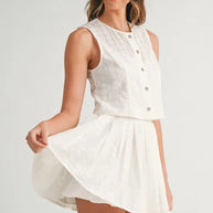 MABLE Eyelet Lace Top and Mini Skirt Set-Sets-Trendsi-[option4]-[option5]-[option6]-[option7]-[option8]-Shop-Boutique-Clothing-for-Women-Online
