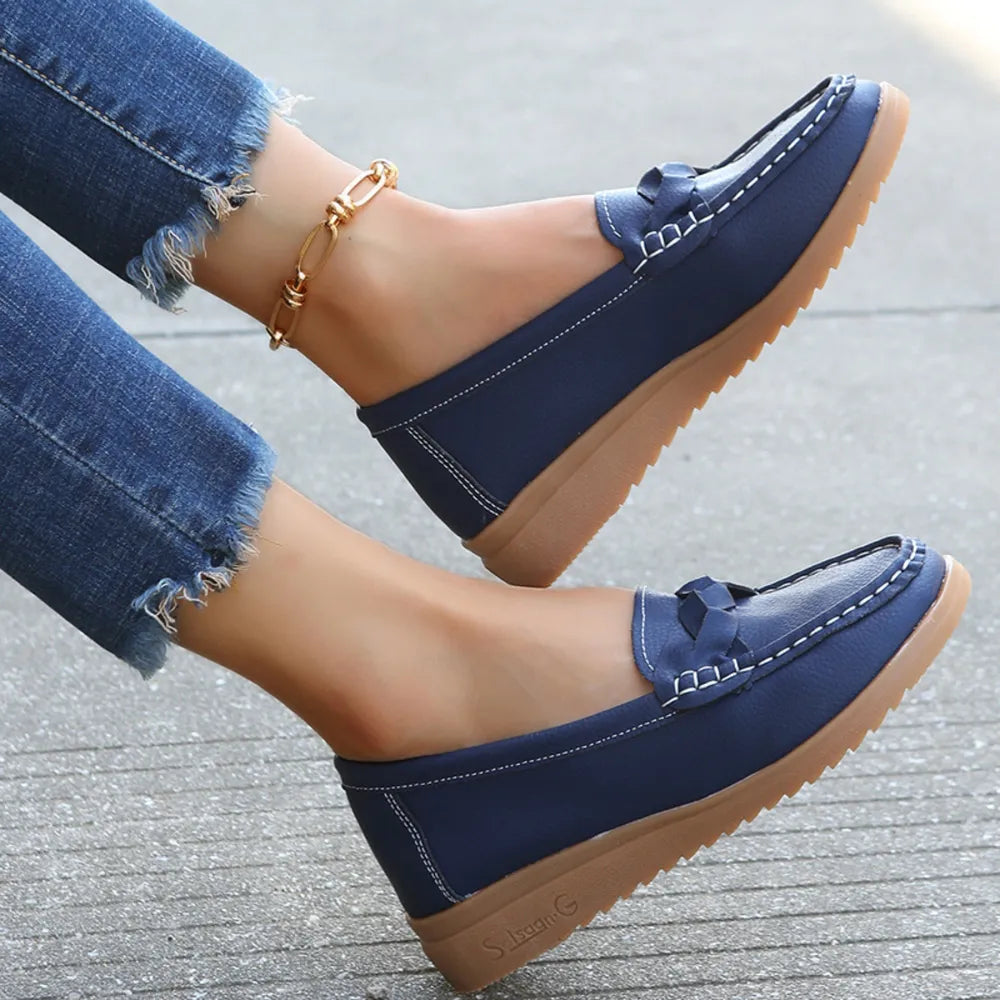 Weave Wedge Heeled Loafers-Shoes-Trendsi-[option4]-[option5]-[option6]-[option7]-[option8]-Shop-Boutique-Clothing-for-Women-Online