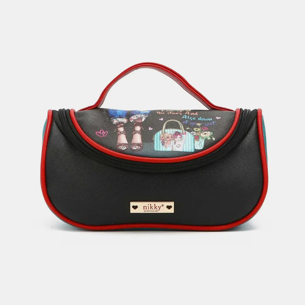 Nicole Lee USA Nikky Contrast Makeup Bag-Bags-Trendsi-LovelyFeet-One Size-[option4]-[option5]-[option6]-[option7]-[option8]-Shop-Boutique-Clothing-for-Women-Online