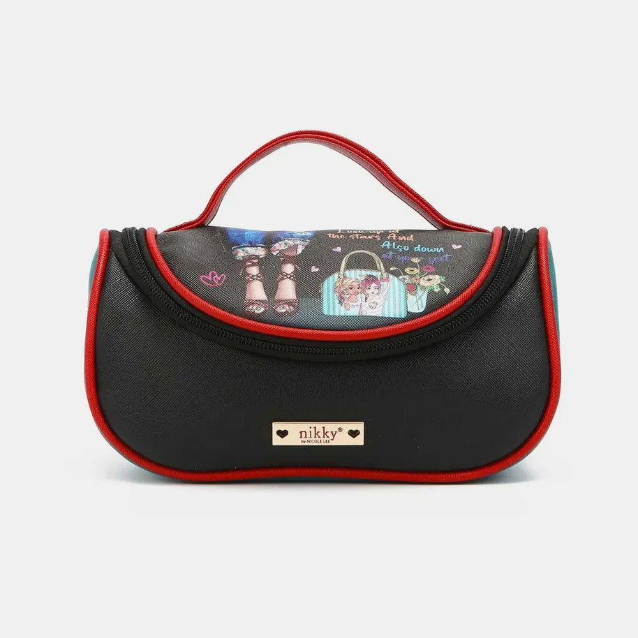 Nicole Lee USA Nikky Contrast Makeup Bag-Bags-Trendsi-LovelyFeet-One Size-[option4]-[option5]-[option6]-[option7]-[option8]-Shop-Boutique-Clothing-for-Women-Online