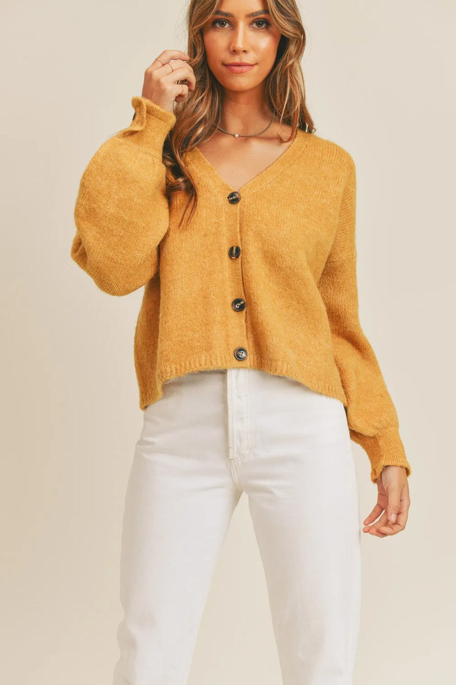 MABLE Long Sleeve Button Down Sweater Cardigan-Cardigan-Trendsi-Mustard-S/M-[option4]-[option5]-[option6]-[option7]-[option8]-Shop-Boutique-Clothing-for-Women-Online