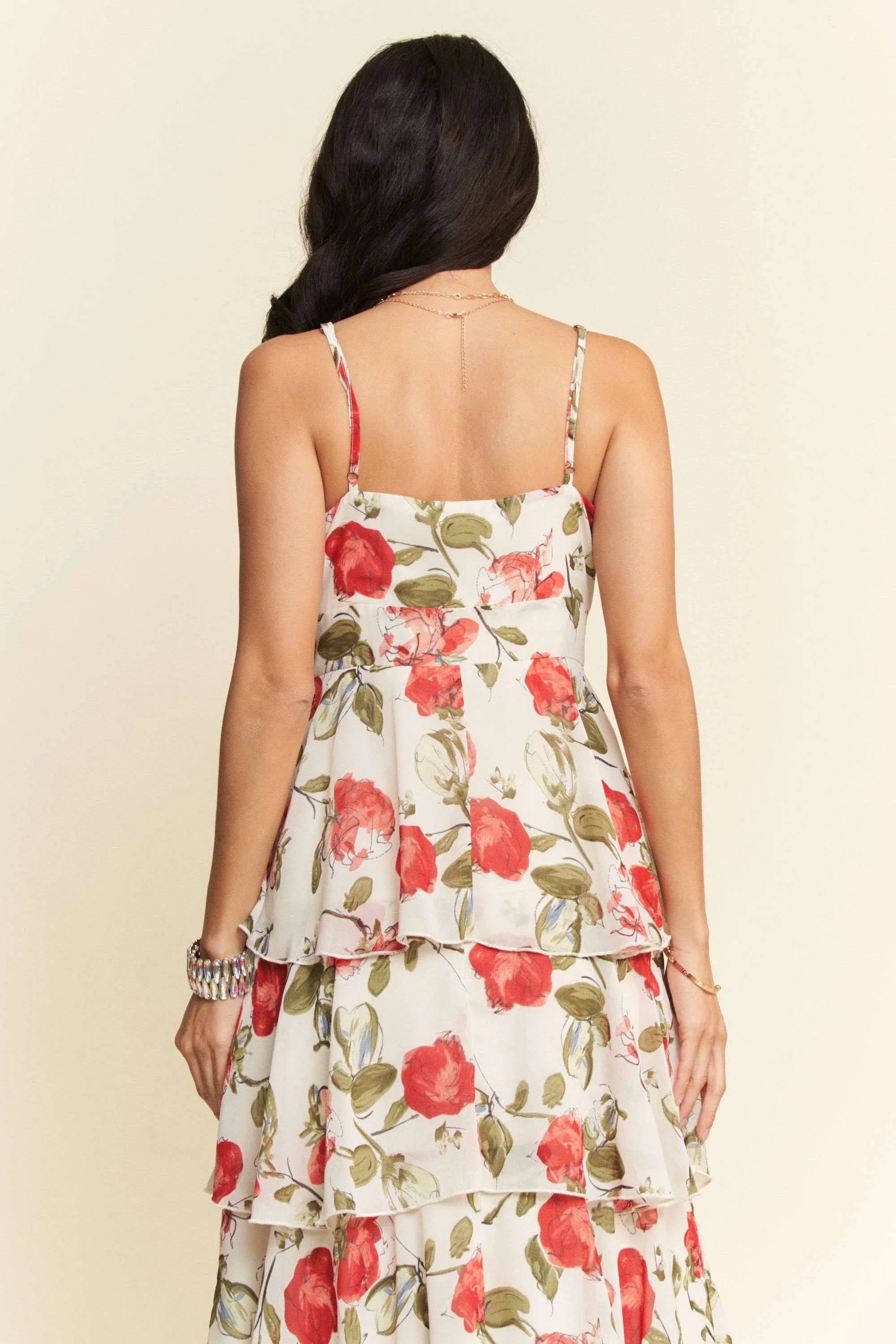Davi & Dani Contrast Ring Lace Layered Ruffle Maxi Cami Dress-Dresses-Trendsi-[option4]-[option5]-[option6]-[option7]-[option8]-Shop-Boutique-Clothing-for-Women-Online