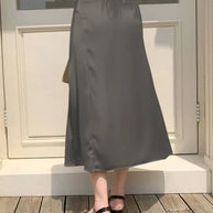 Asymmetric Wrap Midi Skirt with Fluted Hem-Skirts-Trendsi-[option4]-[option5]-[option6]-[option7]-[option8]-Shop-Boutique-Clothing-for-Women-Online