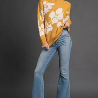 Umgee Floral Long Sleeve Sweater-Sweaters-Trendsi-[option4]-[option5]-[option6]-[option7]-[option8]-Shop-Boutique-Clothing-for-Women-Online