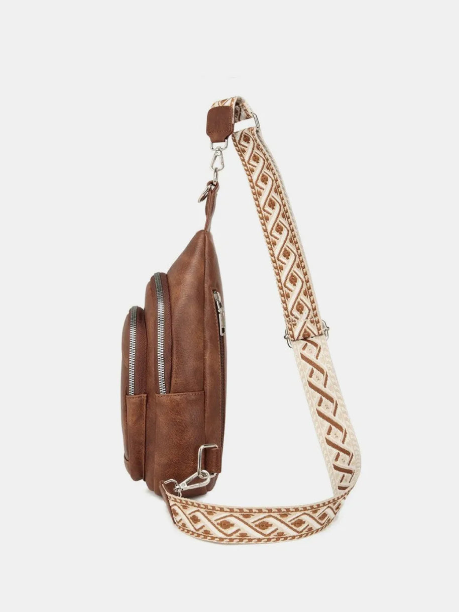 PU Leather Crossbody Bag with Two Detachable Strap-Bags-Trendsi-[option4]-[option5]-[option6]-[option7]-[option8]-Shop-Boutique-Clothing-for-Women-Online
