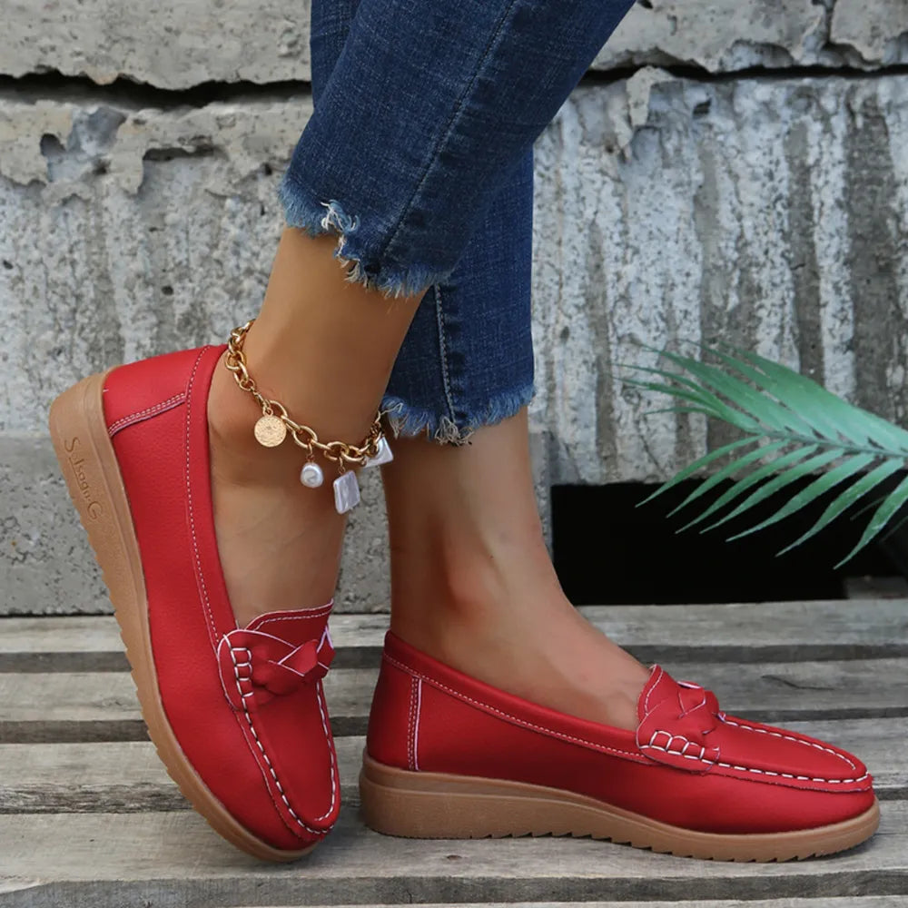 Weave Wedge Heeled Loafers-Shoes-Trendsi-[option4]-[option5]-[option6]-[option7]-[option8]-Shop-Boutique-Clothing-for-Women-Online