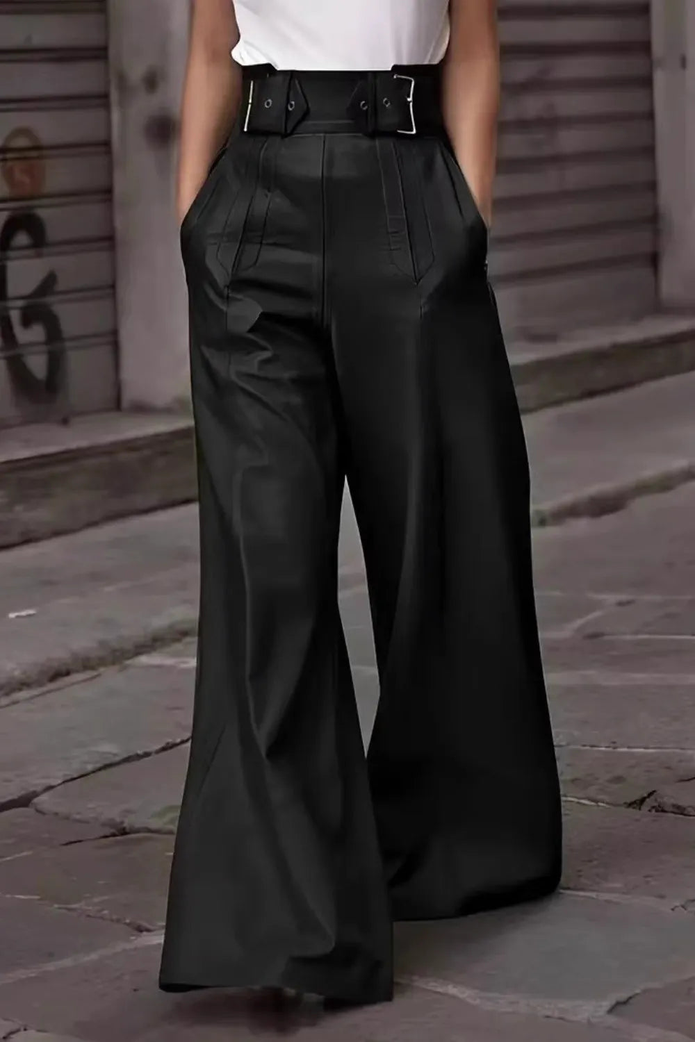 High Waist Wide Flare Pants-pants-Trendsi-Black-S-[option4]-[option5]-[option6]-[option7]-[option8]-Shop-Boutique-Clothing-for-Women-Online
