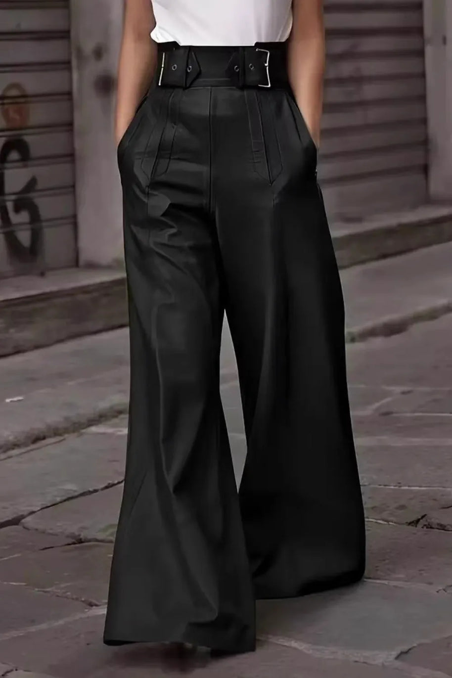 High Waist Wide Flare Pants-pants-Trendsi-Black-S-[option4]-[option5]-[option6]-[option7]-[option8]-Shop-Boutique-Clothing-for-Women-Online