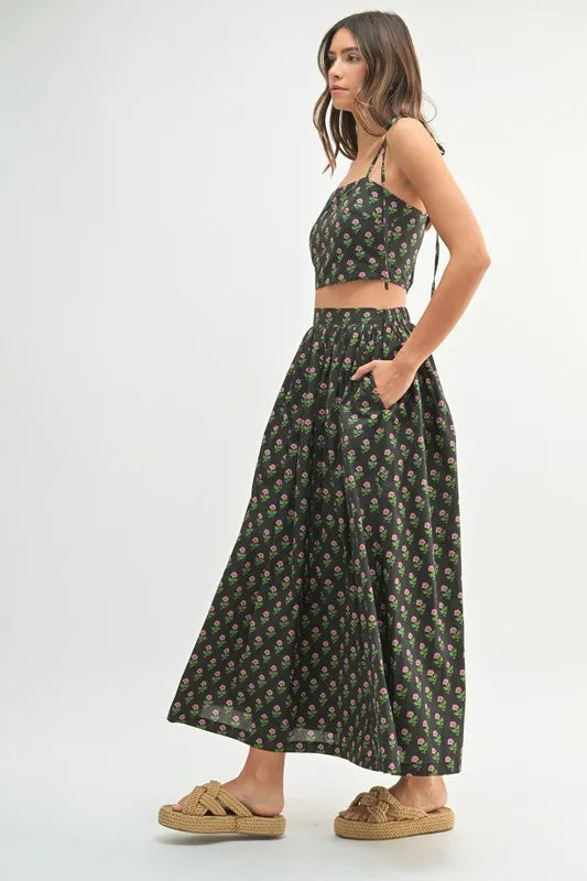 MABLE Floral Crop Top and Skirt Set-sets-Trendsi-[option4]-[option5]-[option6]-[option7]-[option8]-Shop-Boutique-Clothing-for-Women-Online