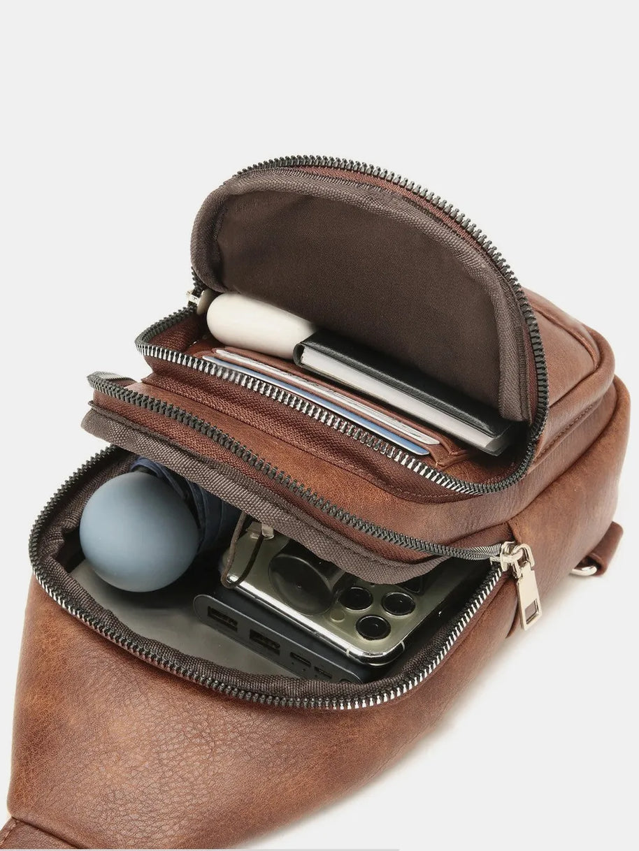 PU Leather Crossbody Bag with Two Detachable Strap-Bags-Trendsi-[option4]-[option5]-[option6]-[option7]-[option8]-Shop-Boutique-Clothing-for-Women-Online