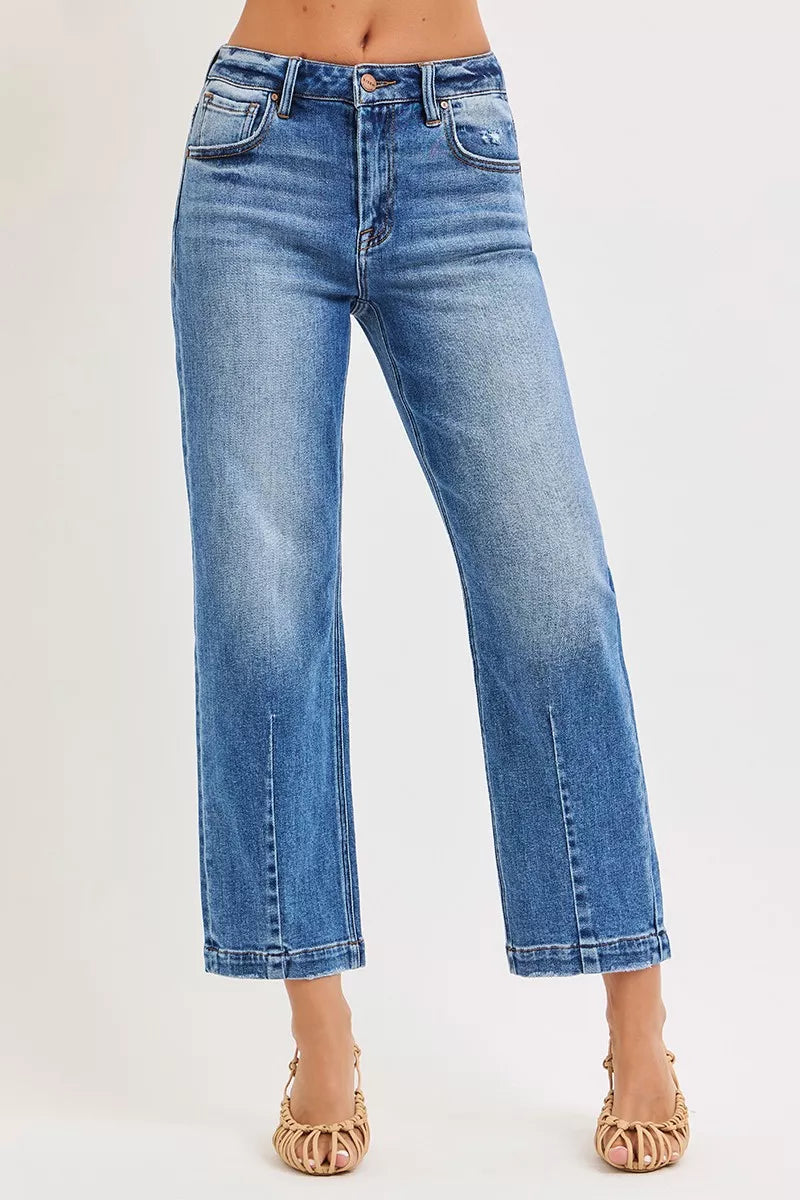 RISEN High Rise Crop Boyfriend Tapered Jeans-jeans-Trendsi-[option4]-[option5]-[option6]-[option7]-[option8]-Shop-Boutique-Clothing-for-Women-Online