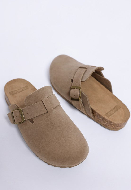 Ratiha Buckle Accent Slip-On Footbed Mules-Rag Company-Taupe-US-5 / UK-3 / EU-36-[option4]-[option5]-[option6]-[option7]-[option8]-Shop-Boutique-Clothing-for-Women-Online