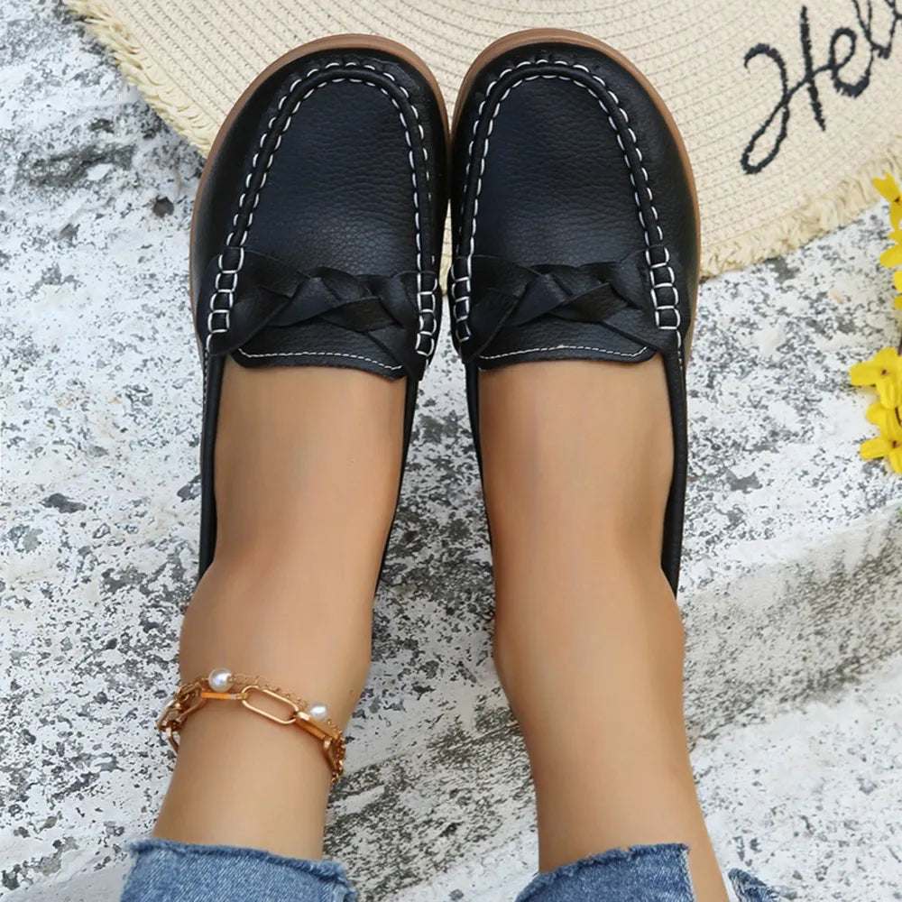 Weave Wedge Heeled Loafers-Shoes-Trendsi-[option4]-[option5]-[option6]-[option7]-[option8]-Shop-Boutique-Clothing-for-Women-Online