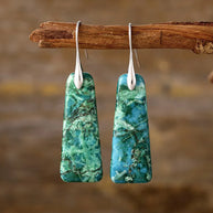Copper Natural Stone Earrings-Dangle & Drop Earrings-Trendsi-Green/Silver-One Size-[option4]-[option5]-[option6]-[option7]-[option8]-Shop-Boutique-Clothing-for-Women-Online
