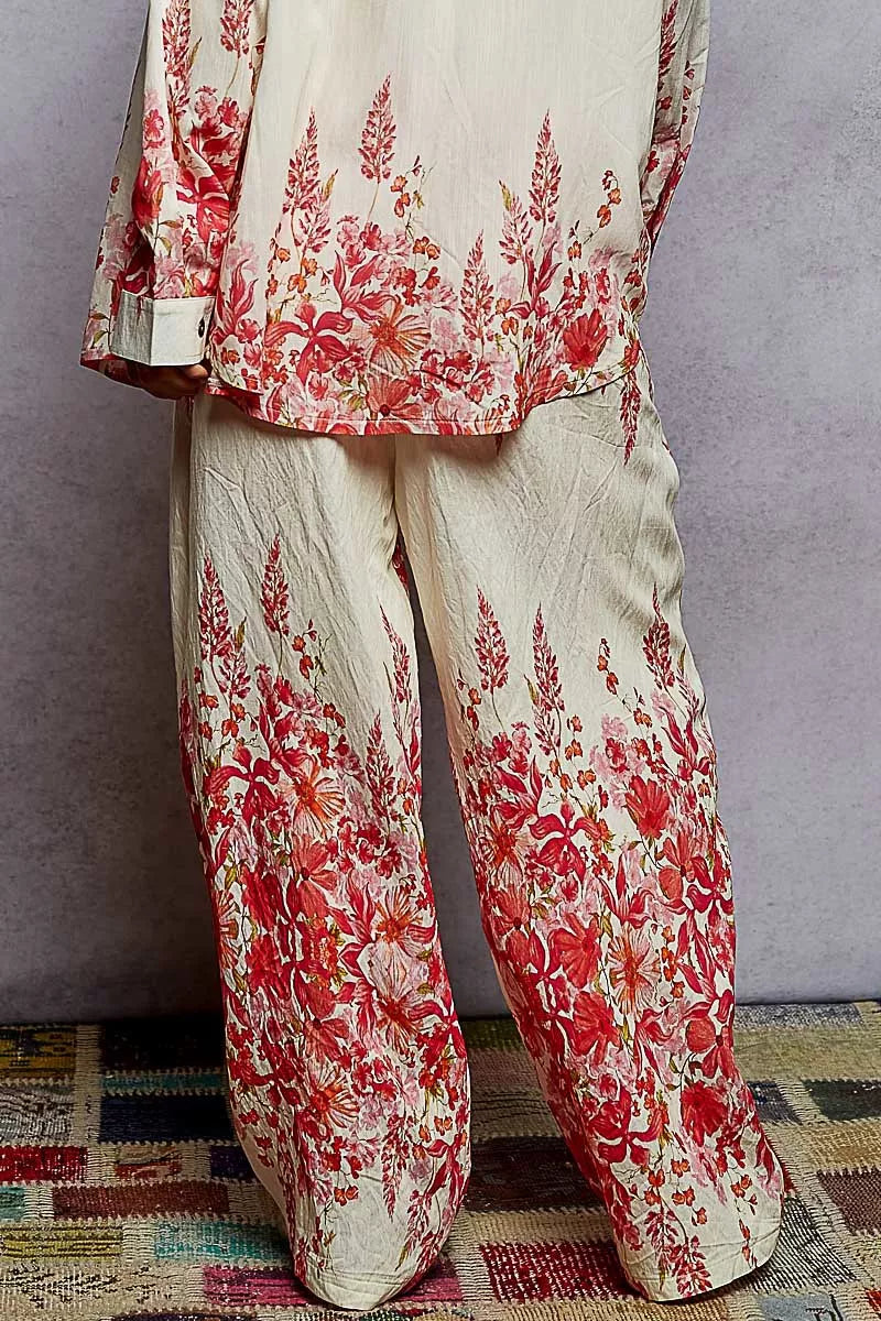 POL Floral Printed Woven Wide Leg Drawstring Pants-Pants-Trendsi-[option4]-[option5]-[option6]-[option7]-[option8]-Shop-Boutique-Clothing-for-Women-Online