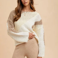 Annie Wear Color Block Drop Shoulder Sweater-Sweaters-Trendsi-[option4]-[option5]-[option6]-[option7]-[option8]-Shop-Boutique-Clothing-for-Women-Online