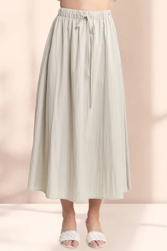 ADORA Drawstring Waist Crinkle Maxi Skirt-Skirts-Trendsi-[option4]-[option5]-[option6]-[option7]-[option8]-Shop-Boutique-Clothing-for-Women-Online