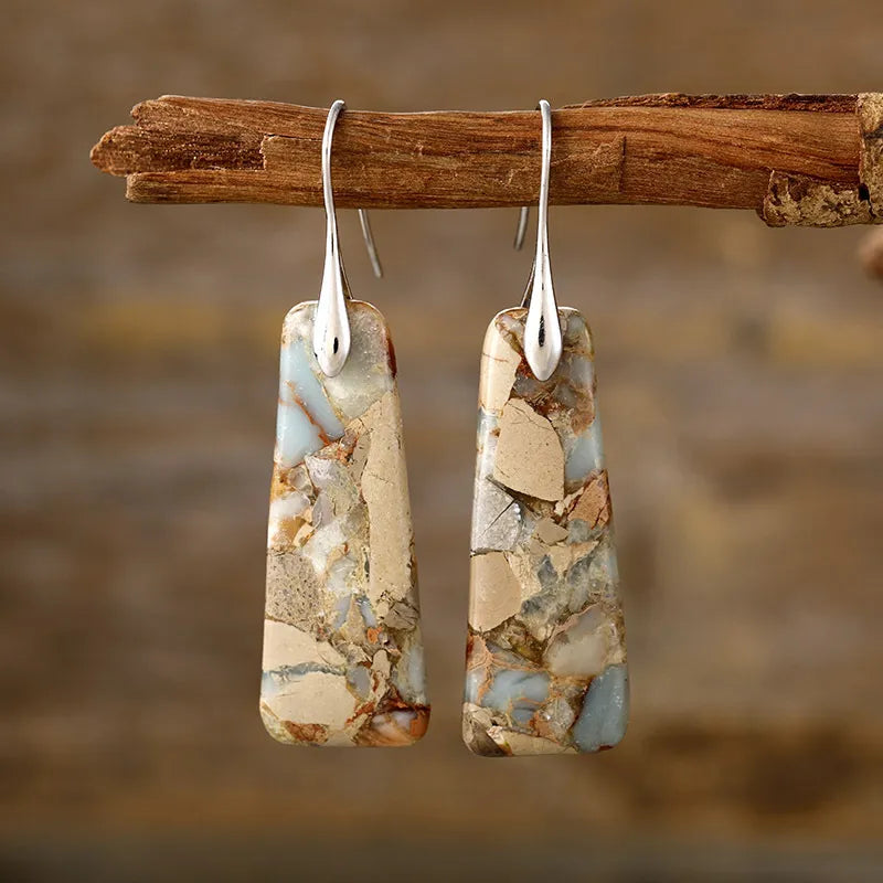 Copper Natural Stone Earrings-Dangle & Drop Earrings-Trendsi-Yellow/Silver-One Size-[option4]-[option5]-[option6]-[option7]-[option8]-Shop-Boutique-Clothing-for-Women-Online