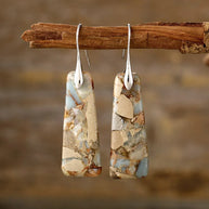 Copper Natural Stone Earrings-Dangle & Drop Earrings-Trendsi-Yellow/Silver-One Size-[option4]-[option5]-[option6]-[option7]-[option8]-Shop-Boutique-Clothing-for-Women-Online