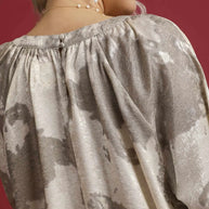 Umgee Full Size Metallic Fabric Blouse with Balloon Sleeves-Blouses-Trendsi-[option4]-[option5]-[option6]-[option7]-[option8]-Shop-Boutique-Clothing-for-Women-Online