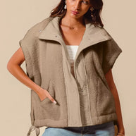 SO ME Over Sized Soft Sherpa Fur Sleeveless Vest Jacket-Vest-Trendsi-TAUPE-S-[option4]-[option5]-[option6]-[option7]-[option8]-Shop-Boutique-Clothing-for-Women-Online