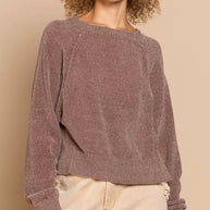 POL Round Neck Backless Sweater with Ribbed Edge-Sweaters-Trendsi-Chocolate-S-[option4]-[option5]-[option6]-[option7]-[option8]-Shop-Boutique-Clothing-for-Women-Online