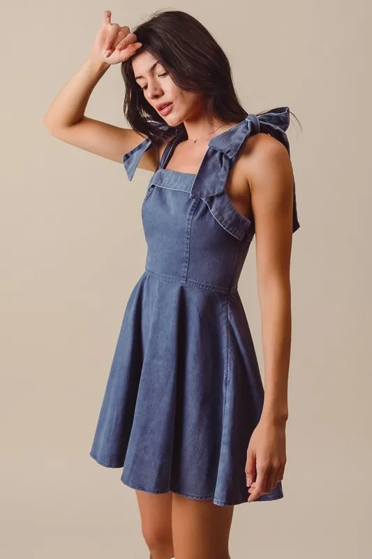 SO ME Fit and Flare Washed Gameday Dress-Dresses-Trendsi-[option4]-[option5]-[option6]-[option7]-[option8]-Shop-Boutique-Clothing-for-Women-Online