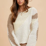 Annie Wear Color Block Drop Shoulder Sweater-Sweaters-Trendsi-Taupe Combo-S-[option4]-[option5]-[option6]-[option7]-[option8]-Shop-Boutique-Clothing-for-Women-Online