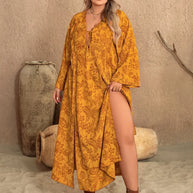 Plus Size Printed Slit Long Sleeve Dress-Dresses-Trendsi-[option4]-[option5]-[option6]-[option7]-[option8]-Shop-Boutique-Clothing-for-Women-Online