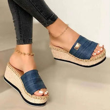 PU Leather Open Toe Sandals-130 Sandals-Trendsi-Dark Blue-35(US4)-[option4]-[option5]-[option6]-[option7]-[option8]-Shop-Boutique-Clothing-for-Women-Online