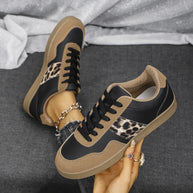 Leopard Lace Up Round Toe Sneakers-120 Sneakers-Trendsi-Taupe-36(US5)-[option4]-[option5]-[option6]-[option7]-[option8]-Shop-Boutique-Clothing-for-Women-Online