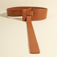 Knot Detail PU Belt-Belts-Trendsi-Caramel-One Size-[option4]-[option5]-[option6]-[option7]-[option8]-Shop-Boutique-Clothing-for-Women-Online