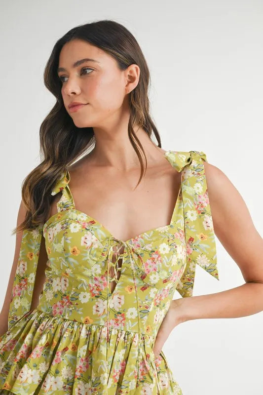 MABLE Floral Print Shoulder Tie Layered Mini Dress-Dresses-Trendsi-[option4]-[option5]-[option6]-[option7]-[option8]-Shop-Boutique-Clothing-for-Women-Online