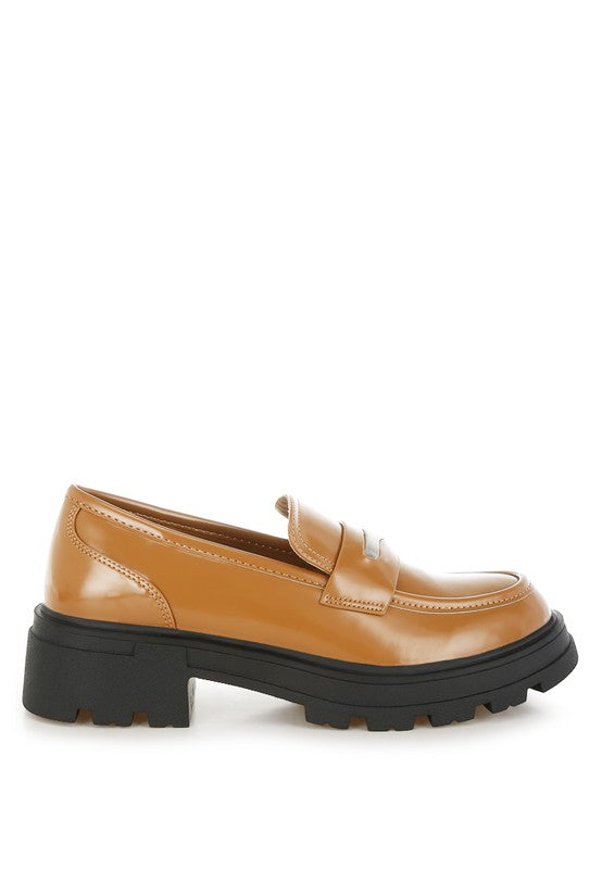 Gleam Stride Faux Leather Chunky Loafers-Rag Company-[option4]-[option5]-[option6]-[option7]-[option8]-Shop-Boutique-Clothing-for-Women-Online