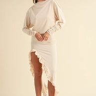 Mable Backless Asymmetric Ruffle Hem Dress-Dresses-Trendsi-Cream-S-[option4]-[option5]-[option6]-[option7]-[option8]-Shop-Boutique-Clothing-for-Women-Online