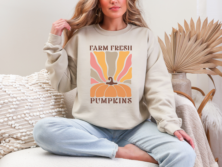 Farm Fresh Pumpkins Sweatshirt-Womens-Ave Shops-[option4]-[option5]-[option6]-[option7]-[option8]-Shop-Boutique-Clothing-for-Women-Online