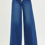 RISEN Full Size Mid Rise Wide Side Pintuck Jeans with Front Drawstring Plus Size-Jeans-Trendsi-DARK-0-[option4]-[option5]-[option6]-[option7]-[option8]-Shop-Boutique-Clothing-for-Women-Online
